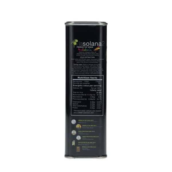 Bio Olivenöl La Solana2 Picual 500ml Dose | Premium EVOO