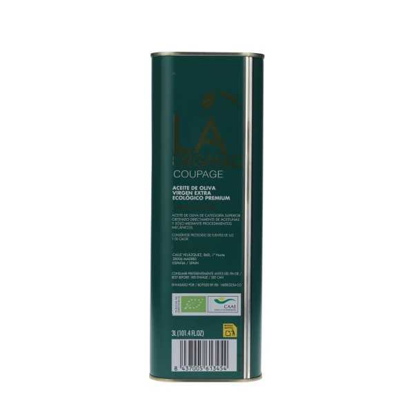 LA Organic Crianza 3L | Aceite Ecológico Gourmet en Lata