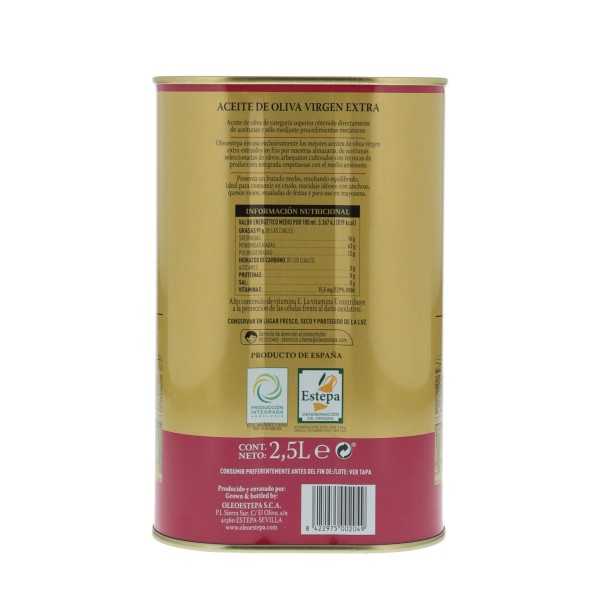 Oleoestepa Arbequina 2.5L Canister | Olive oil P.D. Estepa