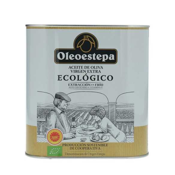 Oleoestepa Organic Olive Oil Ecologico 2.5L Canister | P.D.O. Estepa