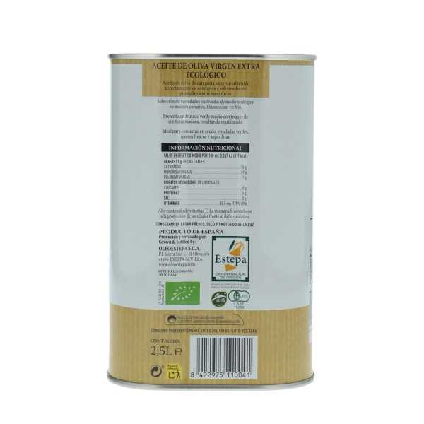 Oleoestepa Organic Olive Oil Ecologico 2.5L Canister | P.D.O. Estepa
