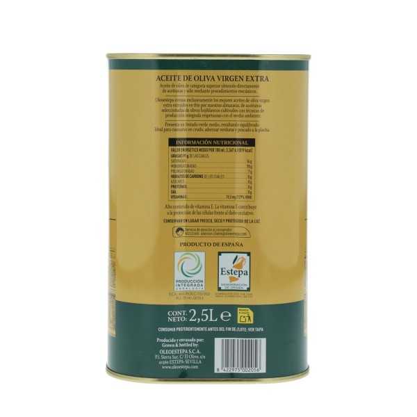 Oleoestepa Hojiblanca 2.5L Canister | Olive oil P.D.O. Estepa