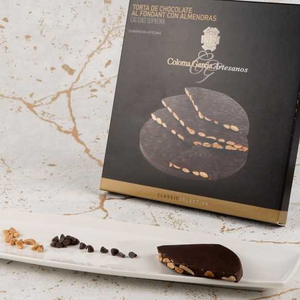 Torta de chocolate al fondant con almendras - Coloma García - 200 g - Turrón - Coloma García Artesanos