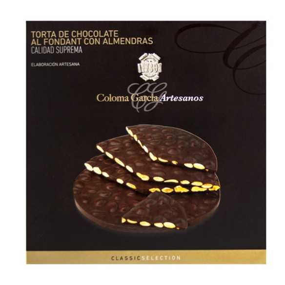 Torta de chocolate al fondant con almendras - Coloma García - 200 g - Turrón - Coloma García Artesanos