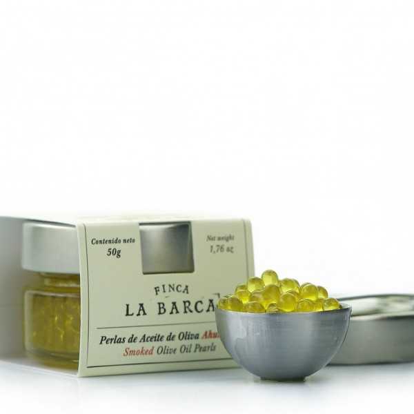 Perełki wędzonej oliwy z oliwek z Finca la Barca 50 g - Kawior z oliwy z oliwek - Finca la Barca