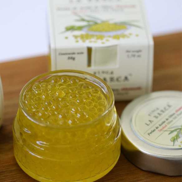 Olive oil pearls of smoked olive oil Finca la Barca 50 g - Encapsulated caviar - Finca la Barca