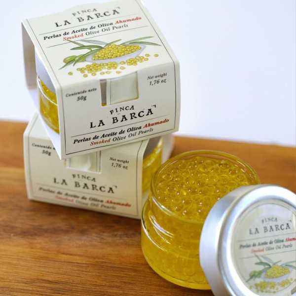 Perełki wędzonej oliwy z oliwek z Finca la Barca 50 g - Kawior z oliwy z oliwek - Finca la Barca