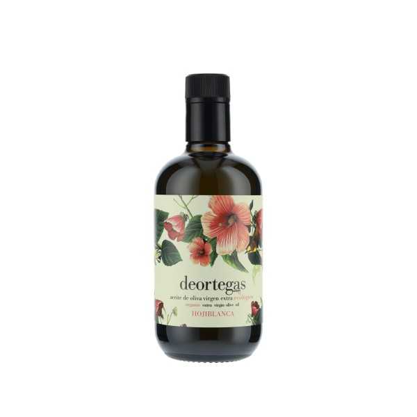 Deortegas Hojiblanca Organic Olijfolie in de fles van 500 ml
