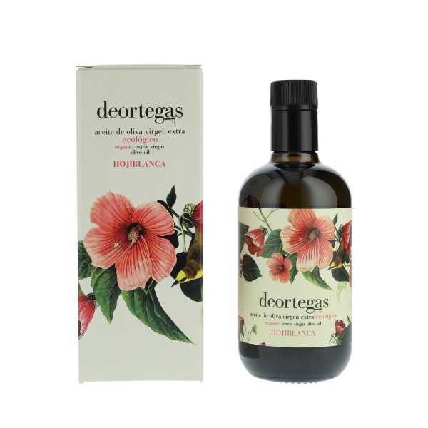 Deortegas Hojiblanca Organic Olijfolie in de fles van 500 ml