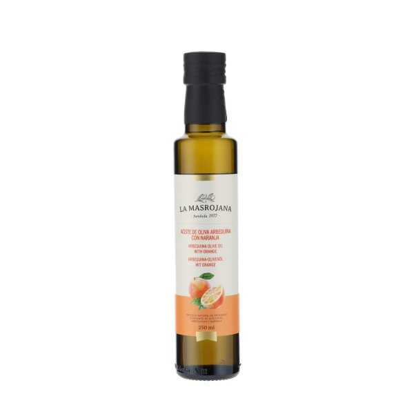 Arbequina Olio d'oliva con arancione 250 ml | La Masrojana