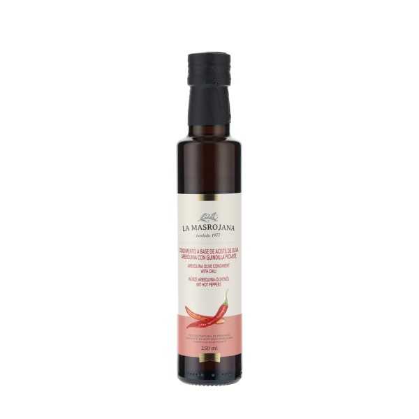 La Masrojana Arbequina Olivenöl mit würzigen Chilis