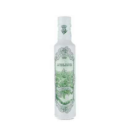 Molino Olio d'oliva del basilico 250 ml - Olio d'oliva aromatizzato per piatti mediterranei