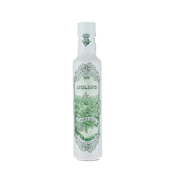 Molino Basil olivenolie 250 ml - aromatiseret olivenolie til middelhavsretter