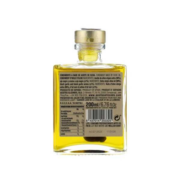 Elizondo Olijfolie met zwarte knoflook 200 ml - Spanish-oil.com