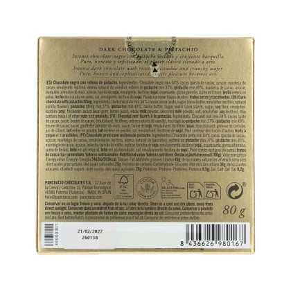 Pancracio Dubai Style Dark Cioccolato 80 g | Cioccolato Fondente Premium con Crema di Pistacchio 2