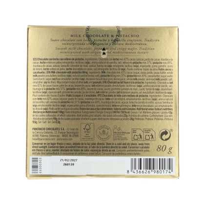 Pancracio Dubai Style Milk Cioccolato 80 g | Cioccolato al Latte Premium 42% con Crema di Pistacchio 2