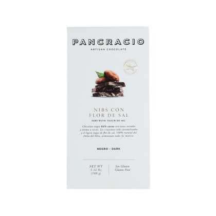 Pancracio | Schwarze Schokolade mit Nibs und Salzblume (100 g)
