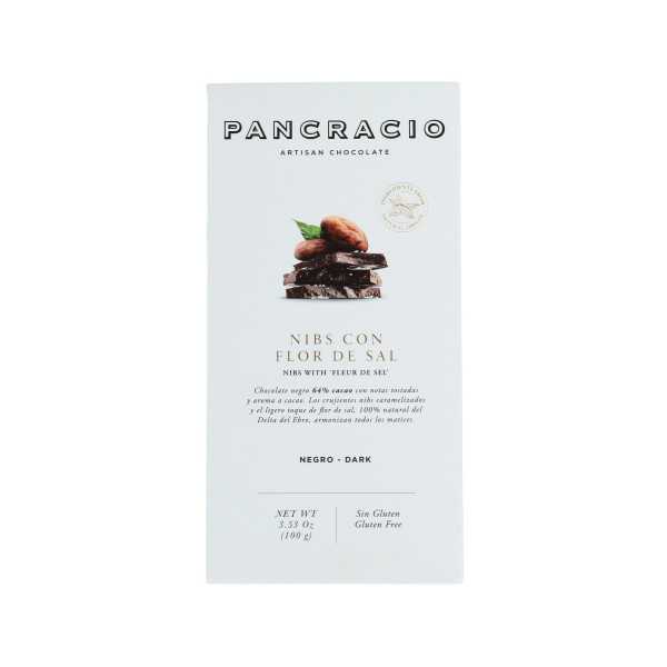 Pancracio | Cioccolato nero con pennini e fiori di sale (100 g)