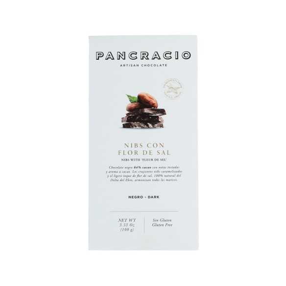Pancracio | Schwarze Schokolade mit Nibs und Salzblume (100 g)