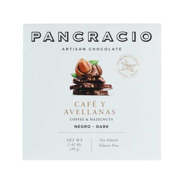 Pancracio | Cioccolato nero con caffè e nocciole (40 g)