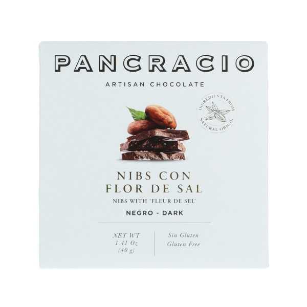 Pancracio - Cioccolato fondente con pennini e fleur de sel - 40 g