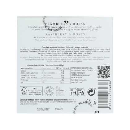 Pancracio | Chocolate Negro con Frambuesa y Rosas 40g 2