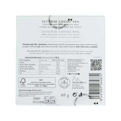 Pancracio | Cioccolato nero 90% intenso 40 g cacao 2