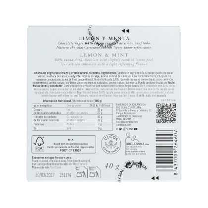 Pancracio | Cioccolato nero con limone e menta (40 g) 2