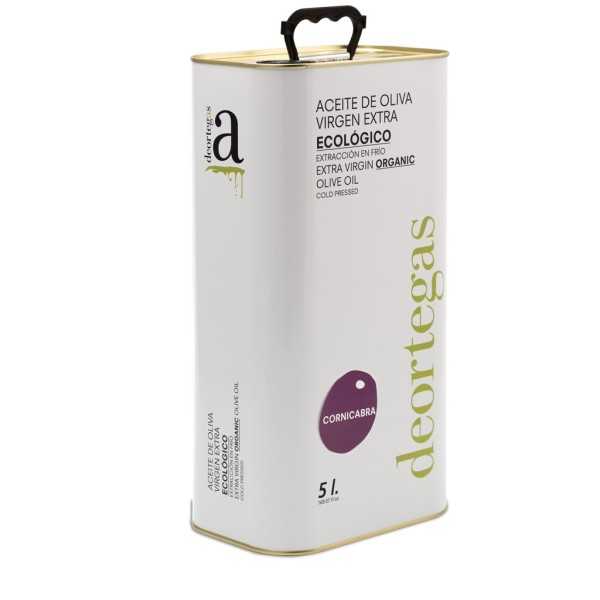 Organic Olive Oil Deortegas Cornicabra 5 Liter Canister - 5 liter canister - Deortegas