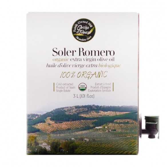 Organic Olive Oil Soler Romero Picual 3 Liter Bag in Box