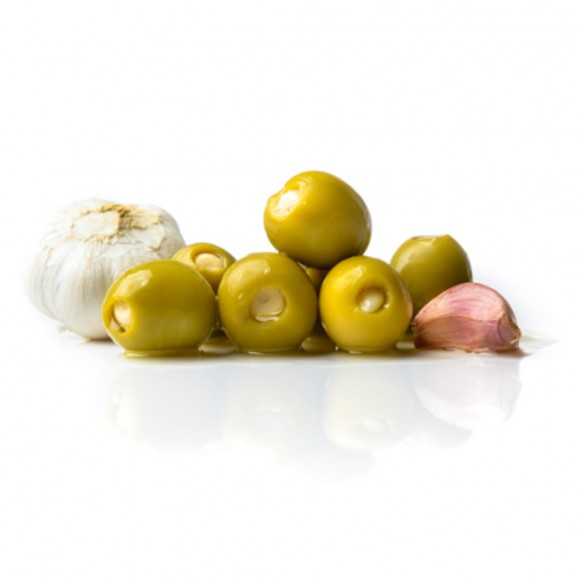 Gordal Olives Stuffed with Garlic - Triana Olivas Amphora 300 g
