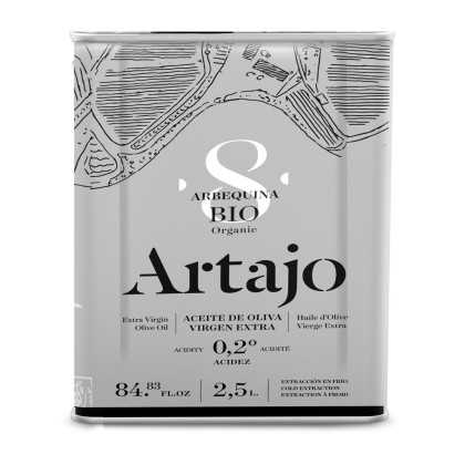 Organic Olive Oil Artajo 8 Arbequina 2,5 Liter Canister - Olive oil in cans - Artajo