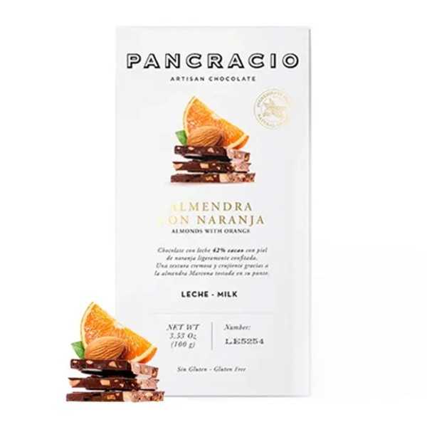 Pancracio - chocolate con leche con almendra y naranja 100 g - Chocolate - Pancracio