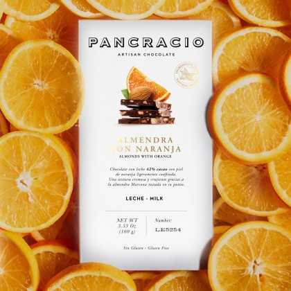 Pancracio - milk chocolate with almond and orange 100 g - Chocolate - Pancracio 2