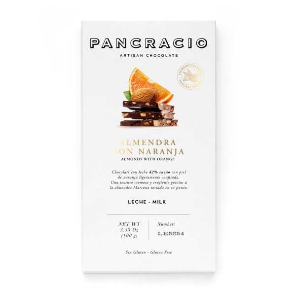 Pancracio - czekolada mleczna z migdałami i pomarańczą 100 g - Czekolada - Pancracio