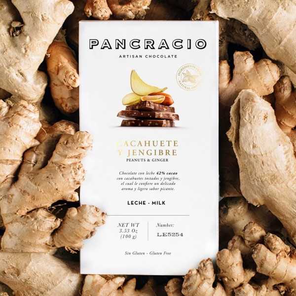 Pancracio - Milk chocolate with ginger and peanuts 100 g - Chocolate - Pancracio
