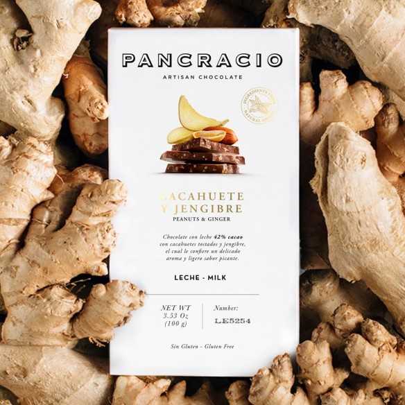 Pancracio - Milk chocolate with ginger and peanuts 100 g - Chocolate - Pancracio