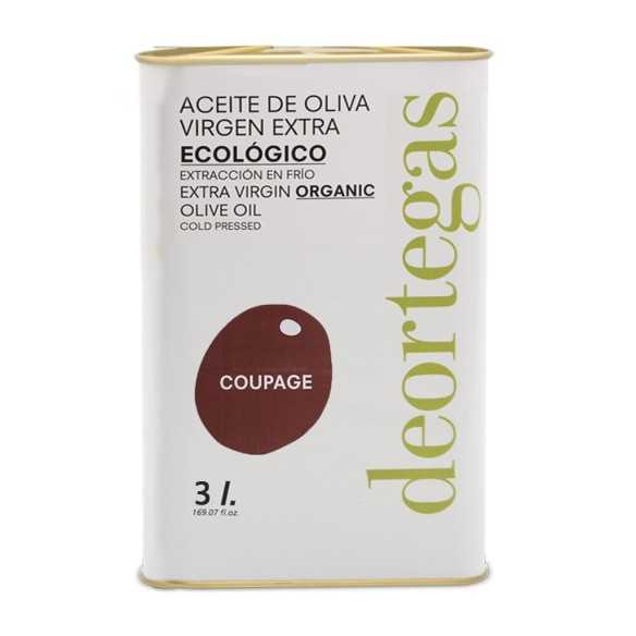 Huile d'Olive Bio Deortegas Coupage Bidon de 3 Litres - Huile d'olive extra vierge - Deortegas