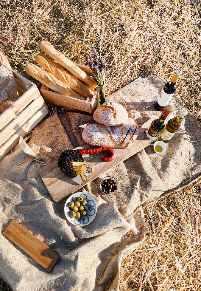 Bestes spanische Olivenöl beim Picknick