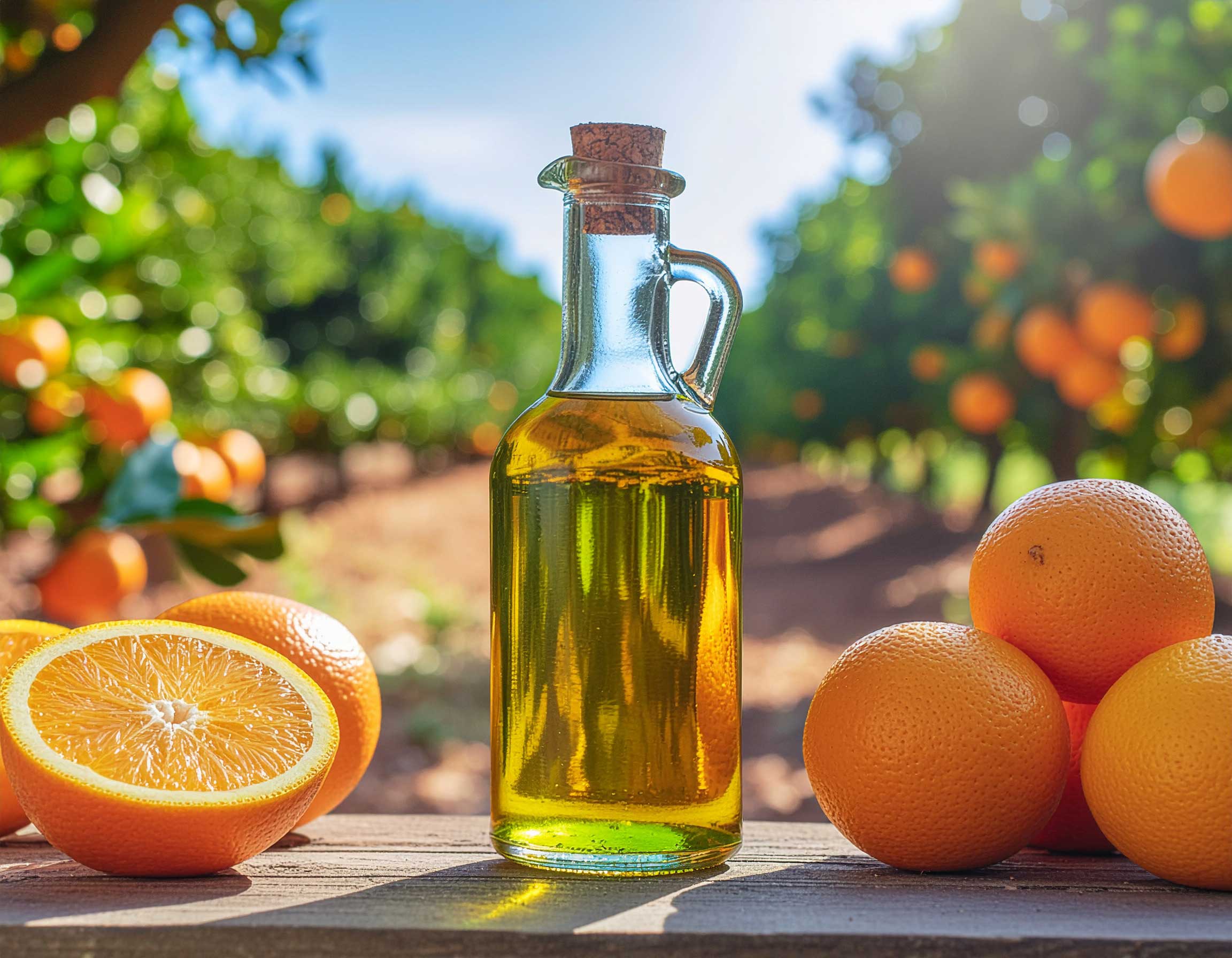 Proceso de elaboración del aceite con naranja